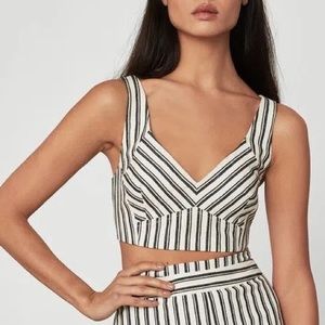 BCBGMaxAzria Stripe Crop Top